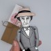 detective movie character - bookshelves decor - Funny literary Readers & Writers gift - collectible doll