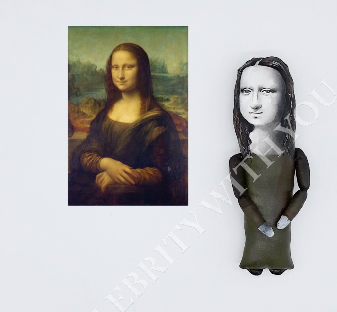 Mona Lisa La Gioconda Leonardo da Vinci - Art teacher birthday, Gift for painter, gift for decorator - Collectible Figure hand painted