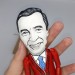  Mr. Rogers Neighborhood figurine, television personality, puppeteer, writer - Handmade Collectible miniature cloth doll hand painted