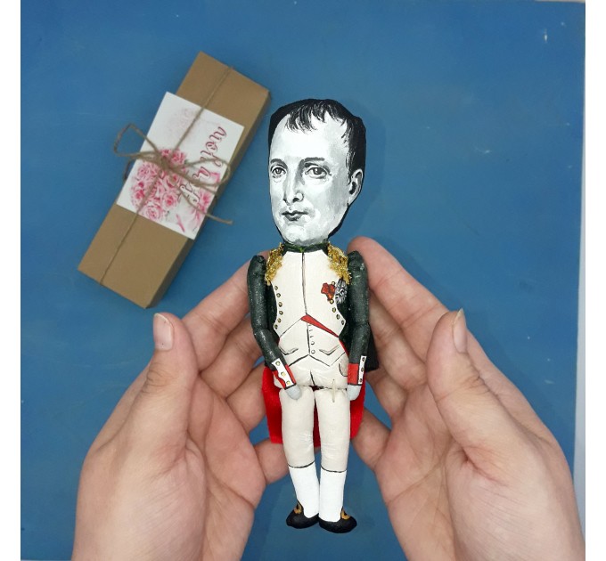 Napoleon Bonaparte political action figure 1:12, French statesman and military leader - history teacher gifts - Collectible toy soldier + miniature book