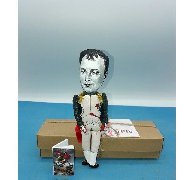 Napoleon Bonaparte political action figure 1:12, French statesman and military leader - history teacher gifts - Collectible toy soldier + miniature book