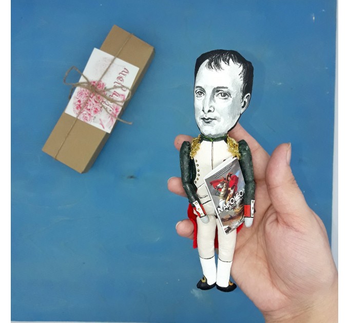 Napoleon Bonaparte political action figure 1:12, French statesman and military leader - history teacher gifts - Collectible toy soldier + miniature book