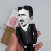 Nikola Tesla figurine - Mechanic Engineer Gift - Collectible doll 