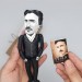famous inventor figurine - Mechanic Engineer Gift - Collectible doll hand painted + Miniature Book