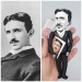 famous inventor figurine - Mechanic Engineer Gift - Collectible doll hand painted + Miniature Book