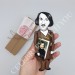 Nikolai Gogol Russian writer - book shelf decoration, library figurine - Literature gift - Collectible doll hand painted + Mini Book