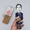 Oscar Wilde action figures 1:12, poet, writer, dandy, author The Picture of Dorian Gray - Literary Gift - collectible doll + Miniature Book