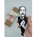 Paul Valéry French literary action figures 1:12 - poet, essayist, philosopher - a unique collection for smart people - Gifts for Readers & Writers - Collectible philosopher doll hand painted + Miniature Book