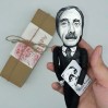 Paul Valéry French literary action figures 1:12 - poet, essayist, philosopher - a unique collection for smart people - Gifts for Readers & Writers - Collectible philosopher doll hand painted + Miniature Book