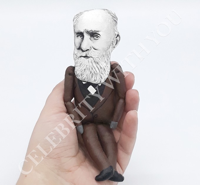 Pavlov famous Russian physiologist - Science teacher gift - Collectible doll + miniature book