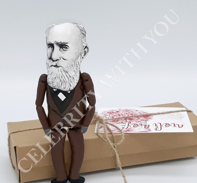 Pavlov famous Russian physiologist - Science teacher gift - Collectible doll + miniature book