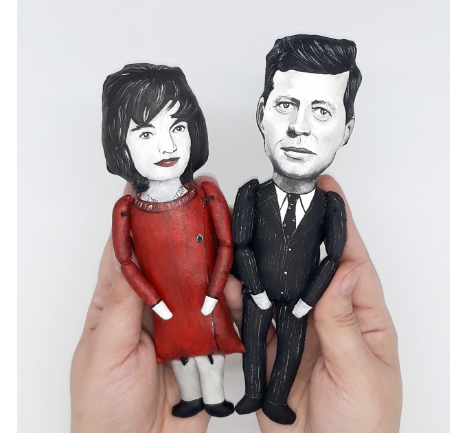 President John F. Kennedy and Jacqueline Kennedy dolls