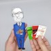 Ray Bradbury science fiction writer figurine, Book lover gift! Collectible doll