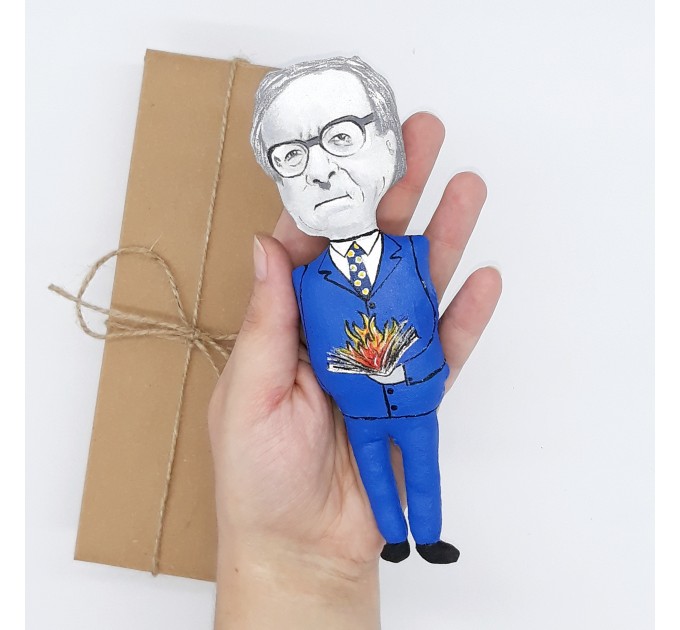 Ray Bradbury science fiction writer figurine, Book lover gift! Collectible doll