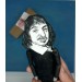 Rene Descartes philosopher, mathematician, scientist - Philosophy Gift, professor gift idea - unique desk decor - Collectible little thinkers doll hand painted + miniature book