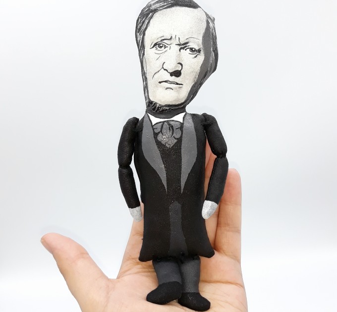 Richard Wagner German composer, theatre director, polemicist - music teacher gift - Collectible cloth doll hand painted