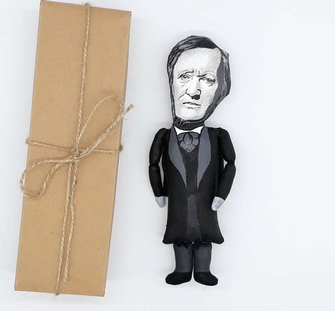 Richard Wagner German composer, theatre director, polemicist - music teacher gift - Collectible cloth doll hand painted