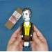 Robert Burns Scottish literary action figure 1:12, poet, lyricist, the National Bard - Philosophy Teacher Gift, professor gift idea, book shelf decoration - Collectible handmade finger puppet hand painted + Miniature Books