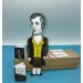 Robert Burns Scottish literary action figure 1:12, poet, lyricist, the National Bard - Philosophy Teacher Gift, professor gift idea, book shelf decoration - Collectible handmade finger puppet hand painted + Miniature Books