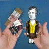 Robert Burns Scottish literary action figure 1:12, poet, lyricist, the National Bard - Philosophy Teacher Gift, professor gift idea, book shelf decoration - Collectible handmade finger puppet hand painted + Miniature Books