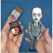 Robin George Collingwood philosopher action figure 1:12, English historian, archaeologist - Literary Gift for Readers & Writers, a unique collection for smart people - book shelf decoration - Collectible philosopher finger puppet hand painted 