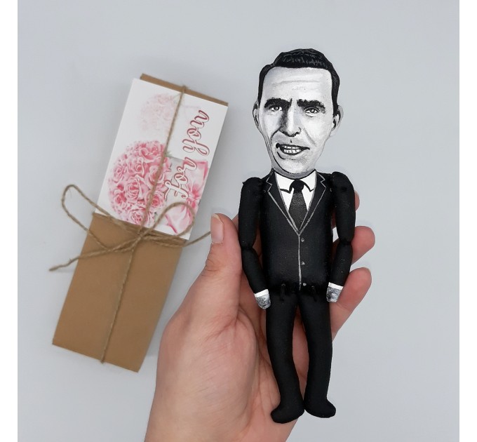 Rod Serling screenwriter, playwright, producer - fans gift Sci Fi movie - Collectible doll