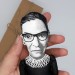 Ruth Bader Ginsburg, Notorious rbg feminist doll - American lawyer and jurist - Collectible cloth doll hand painted