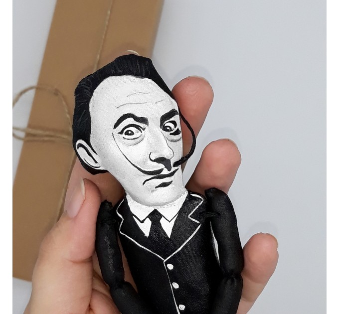 Salvador Dali figurine famous painter surrealist - Gift for Painters - Art studio decor - collectible miniature doll 