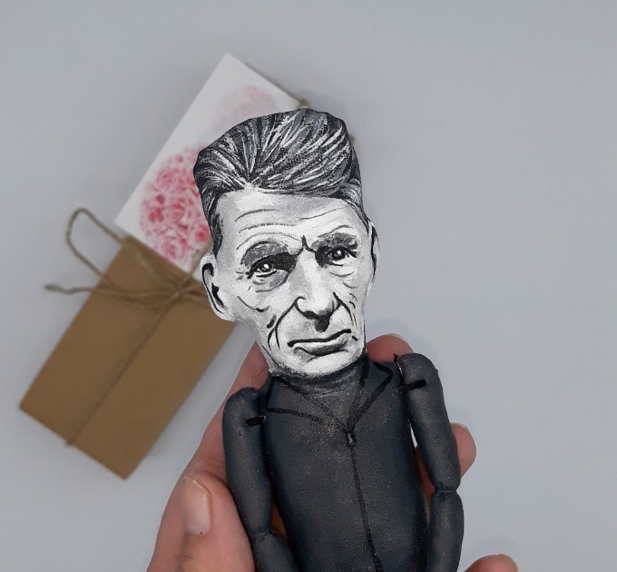 Samuel Beckett Irish novelist, playwright, theatre director, poet - Waiting for godot - Reader gifts - Handmade collectible figurine hand painted