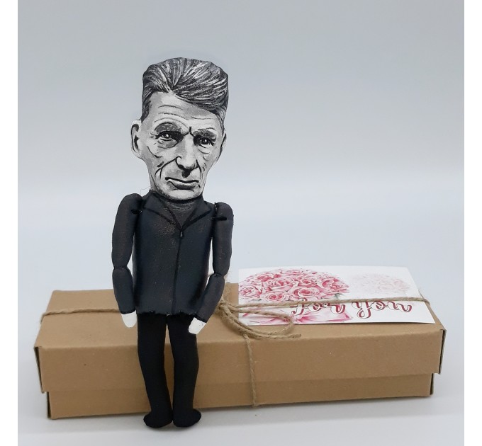 Samuel Beckett novelist figure, Reaer gifts - Handmade collectible figurine