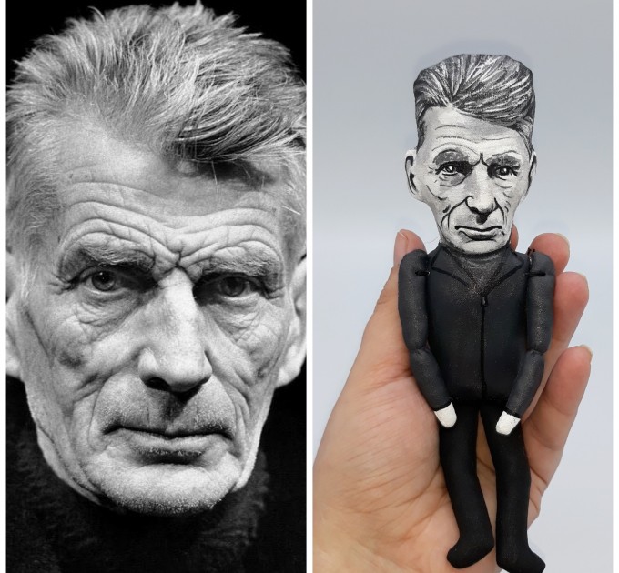 Samuel Beckett Irish novelist, playwright, theatre director, poet - Waiting for godot - Reader gifts - Handmade collectible figurine hand painted