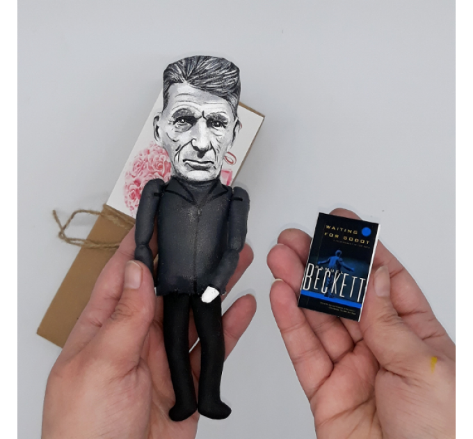 Samuel Beckett novelist figure, Reaer gifts - Handmade collectible figurine