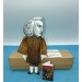 Samuel Johnson literary action figure 1:12, English writer, poet, playwright, essayist, moralist - Literary Gift for Readers, Bibliophile gift -  Collectible handmade finger puppet hand painted+ Miniature Book