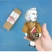 Samuel Johnson literary action figure 1:12, English writer, poet, playwright, essayist, moralist - Literary Gift for Readers, Bibliophile gift -  Collectible handmade finger puppet hand painted+ Miniature Book