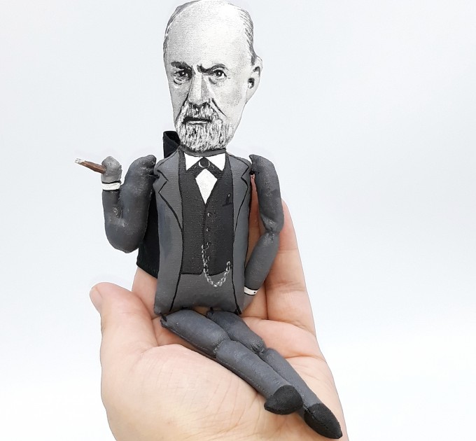 Famous Austrian neurologist and the founder of psychoanalysis - physical therapist gift - handmade finger puppet hand painted