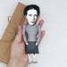 Simone de Beauvoir figurine, French writer, philosopher - Literary gift for readers - Book club gift - doll hand painted + Miniature Book