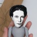 Simone de Beauvoir figurine, French philosopher  - Book club gift - Collectible doll + Miniature Book