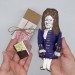 Sir Christopher Wren English scientist, architect, anatomist, astronomer, geometer, and mathematician-physicist - a unique collection for smart people, - Collectible scientist doll hand painted + miniature book