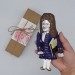 Sir Christopher Wren English scientist, architect, anatomist, astronomer, geometer, and mathematician-physicist - a unique collection for smart people, - Collectible scientist doll hand painted + miniature book