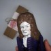 Sir Christopher Wren English scientist, architect, anatomist, astronomer, geometer, and mathematician-physicist - a unique collection for smart people, - Collectible scientist doll hand painted + miniature book