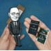 Famous British poet, essayist, publisher, playwright - Literary Gift for Readers & Writers, librarian gift - Collectible handmade finger puppet + Miniature Books