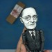 Famous British poet, essayist, publisher, playwright - Literary Gift for Readers & Writers, librarian gift - Collectible handmade finger puppet + Miniature Books