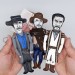Cowboy figurines collectibles - Cult Classic 60's, Sergio Morricone - Set of 3 collectible dolls hand painted