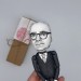 Theodor W. Adorno philosopher doll, Philosopher gift - Collectible figurine hand painted
