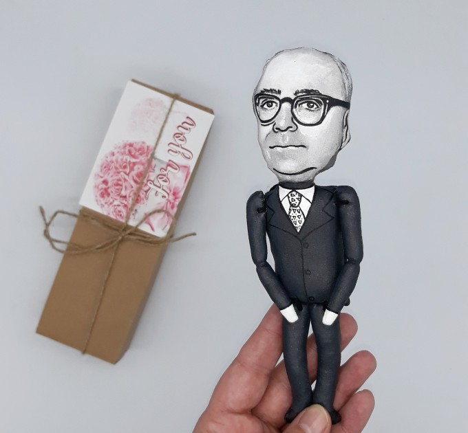 Theodor W. Adorno German philosopher, sociologist, psychologist, musicologist - Gift to the Teacher - Philosopher gift - Collectible figurine hand painted