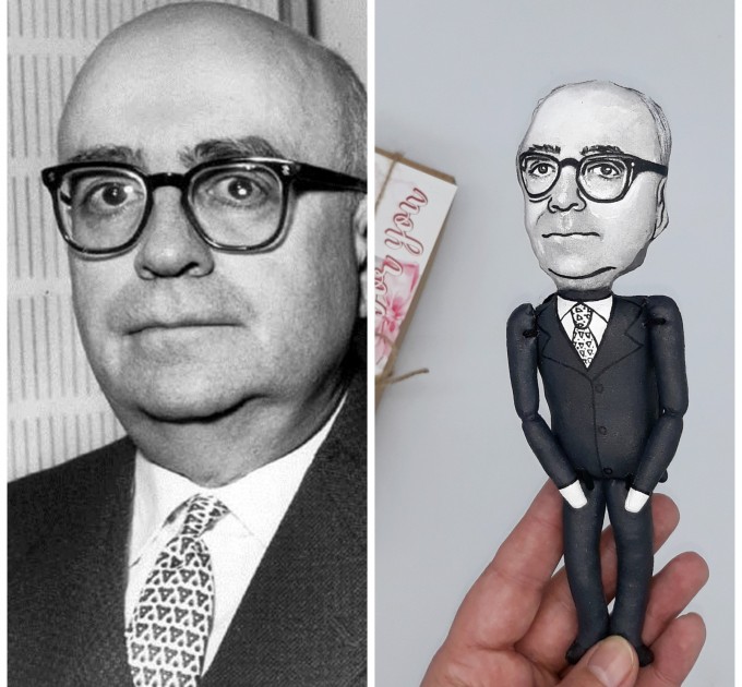 Theodor W. Adorno German philosopher, sociologist, psychologist, musicologist - Gift to the Teacher - Philosopher gift - Collectible figurine hand painted