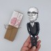 Theodor W. Adorno philosopher doll, Philosopher gift - Collectible figurine hand painted