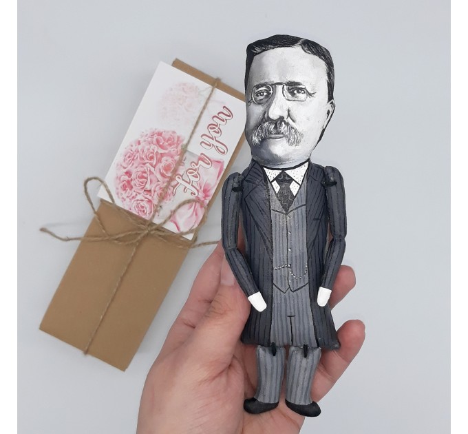 Theodore Roosevelt famous 26th president US figurine