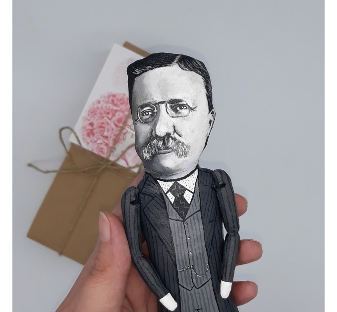 Theodore Roosevelt famous 26th president US figurine