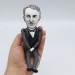 famous American Inventor, electrical engineer - Science Teacher Gift - Electrician gift - Collectible doll + Miniature Book